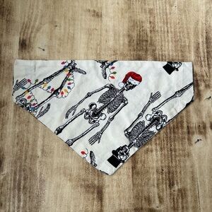 Dog Christmas Skeleton Collar Bandana